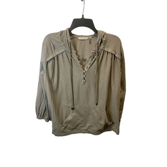 Women’s Soft Surroundings Top Hoodie Size Small olive - Picture 1 of 8
